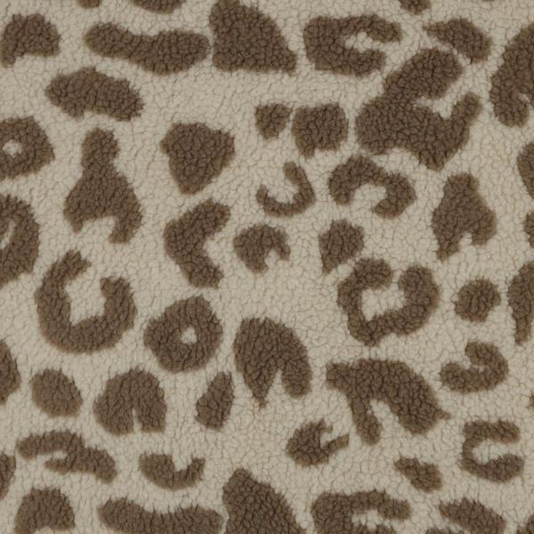 Teddy Fleece Animal Print Braun/Beige